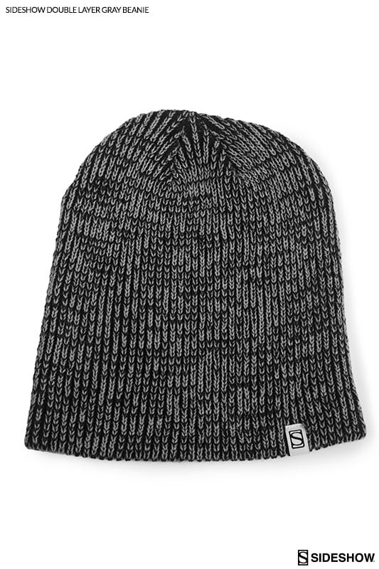 Sideshow Double Layer Knit Gray Beanie