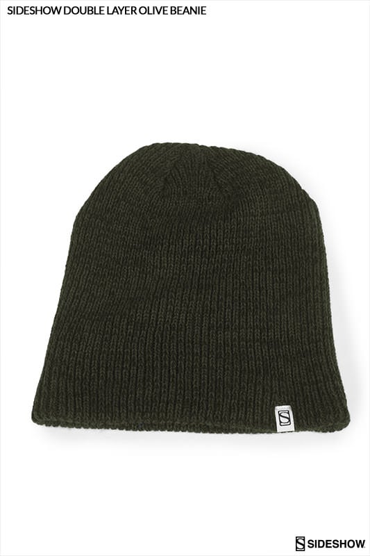 Sideshow Double Layer Knit Olive Beanie