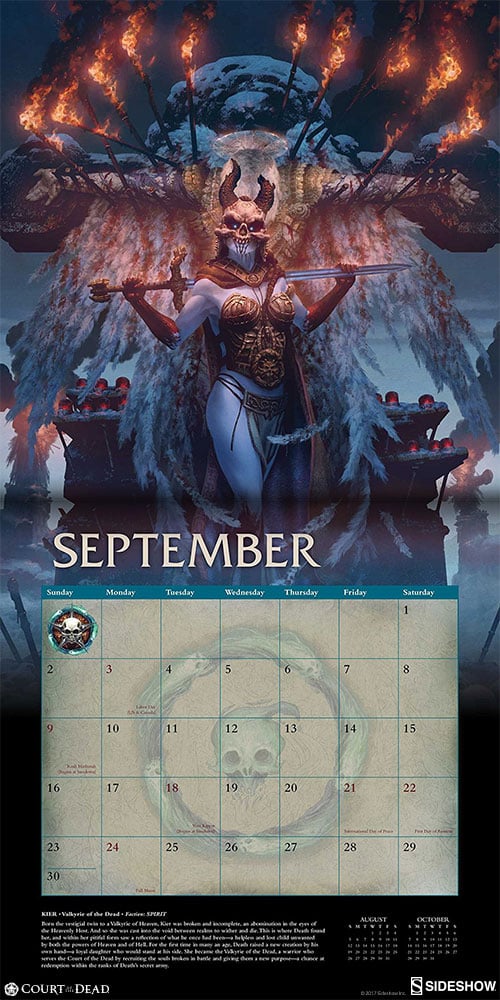 Court of the Dead 2018 Wall Calendar