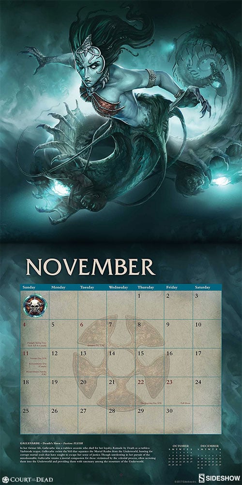 Court of the Dead 2018 Wall Calendar