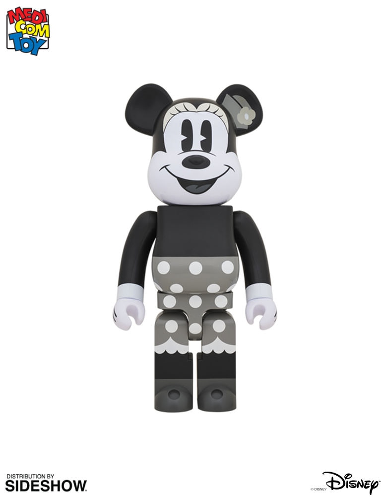 Bearbrick Minnie Mouse Black and White Version 1000