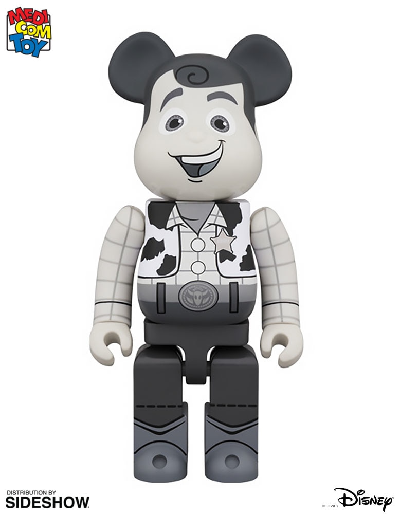 Bearbrick Woody Black and White 400