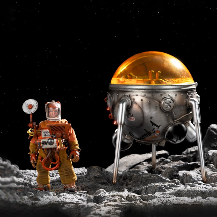 Astronaut and Sputnik 1