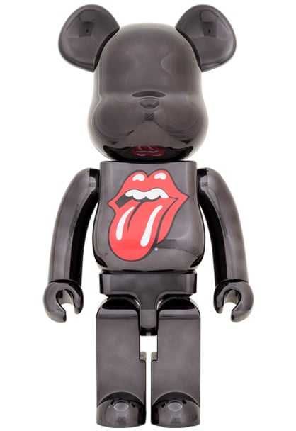 Be@rbrick The Rolling Stones Lips & Tongue (Black Chrome Version) 1000%