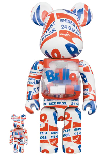 Be@rbrick Andy Warhol "Brillo" 2022 100% & 400%