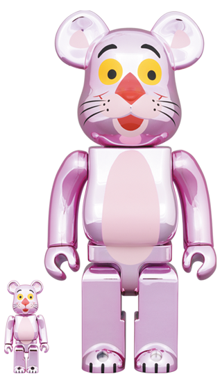 Be@rbrick Pink Panther (Chrome Ver.) 100% & 400%