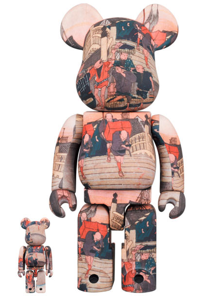 Be@rbrick Utagawa Hiroshige "The 53 stations of the Tokaido-Nihonbashi" 100Â£Â¥ and 400% Set