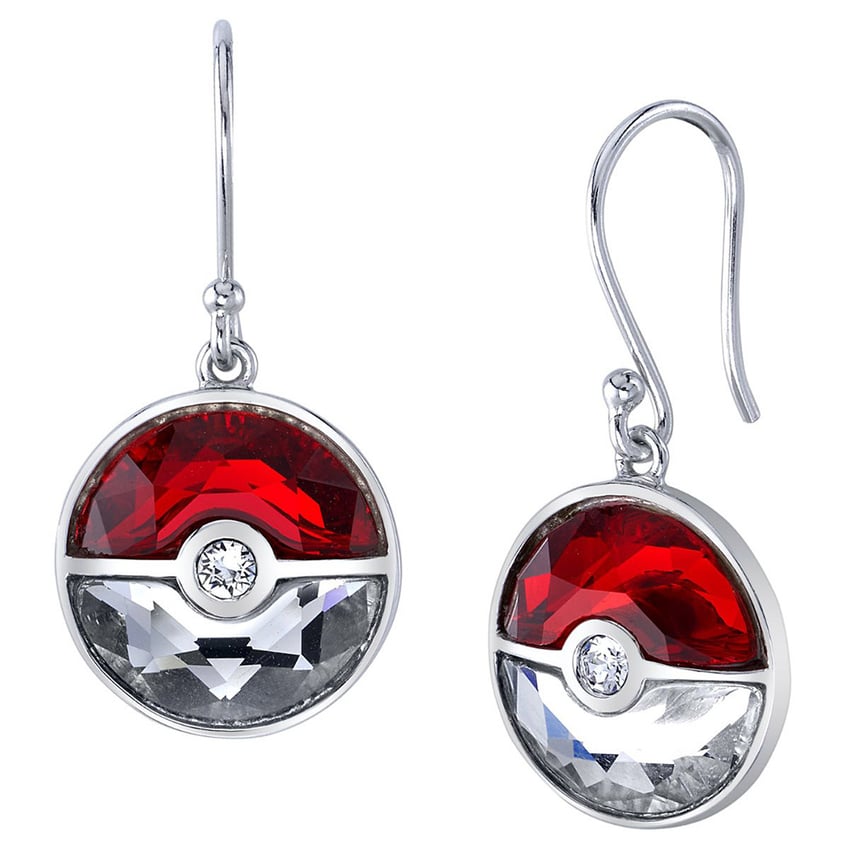 Crystal Poke Ball Dangle Earrings