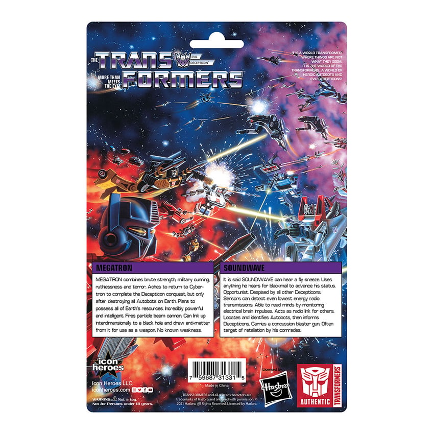 Megatron x Soundwave Retro Pin Set