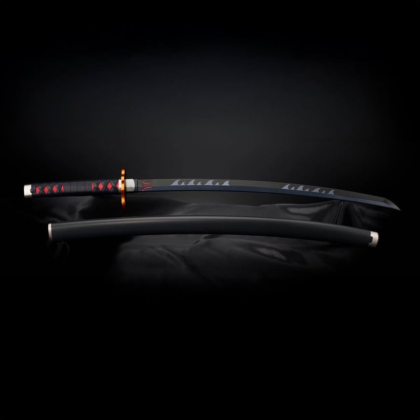 Nichirin Sword (Tanjiro Kamado) Kyojuro RengokuÂ¡Â¯s Sword (Guard Version) Prop Replica
