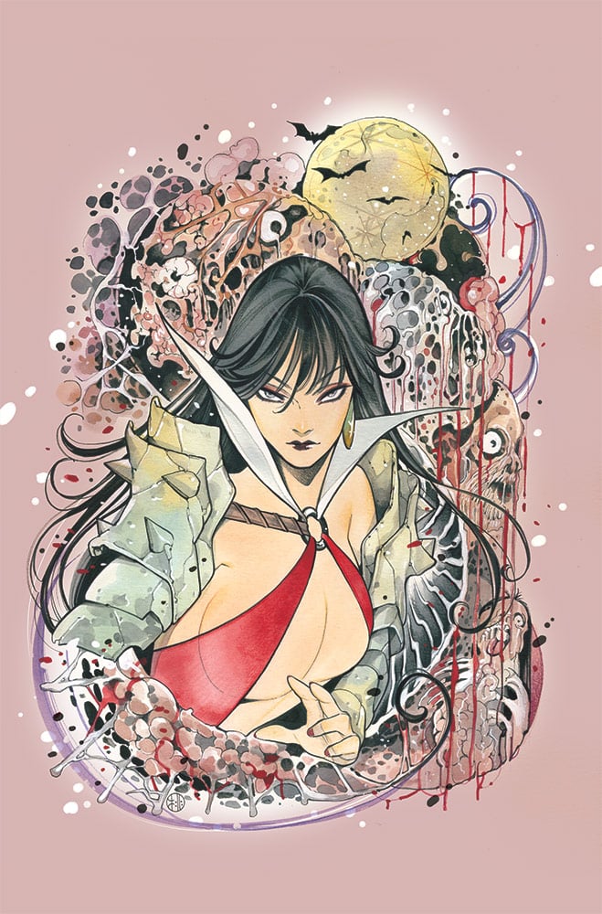 Die!namite #1 Red Sonja & Vampirella (Special Virgin Peach Momoko Covers)