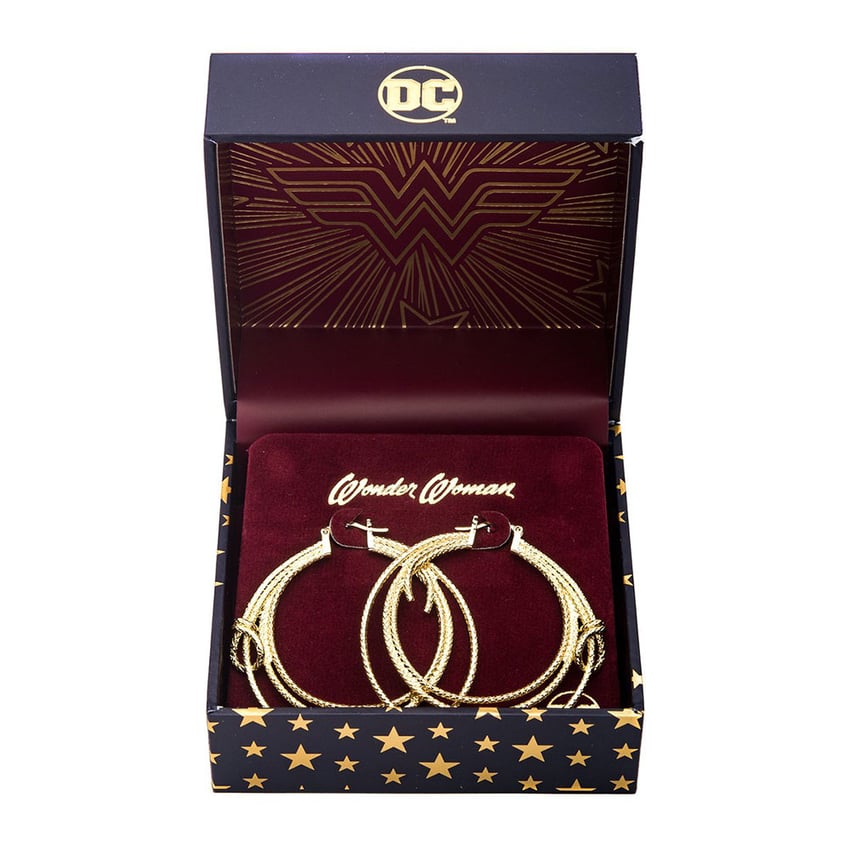 Wonder Woman Lasso Hoop Earrings (Gold)