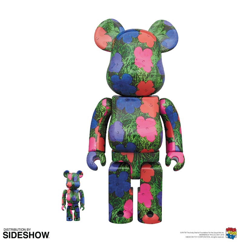 Be@rbrick Andy Warhol "Flowers" 100% and 400%