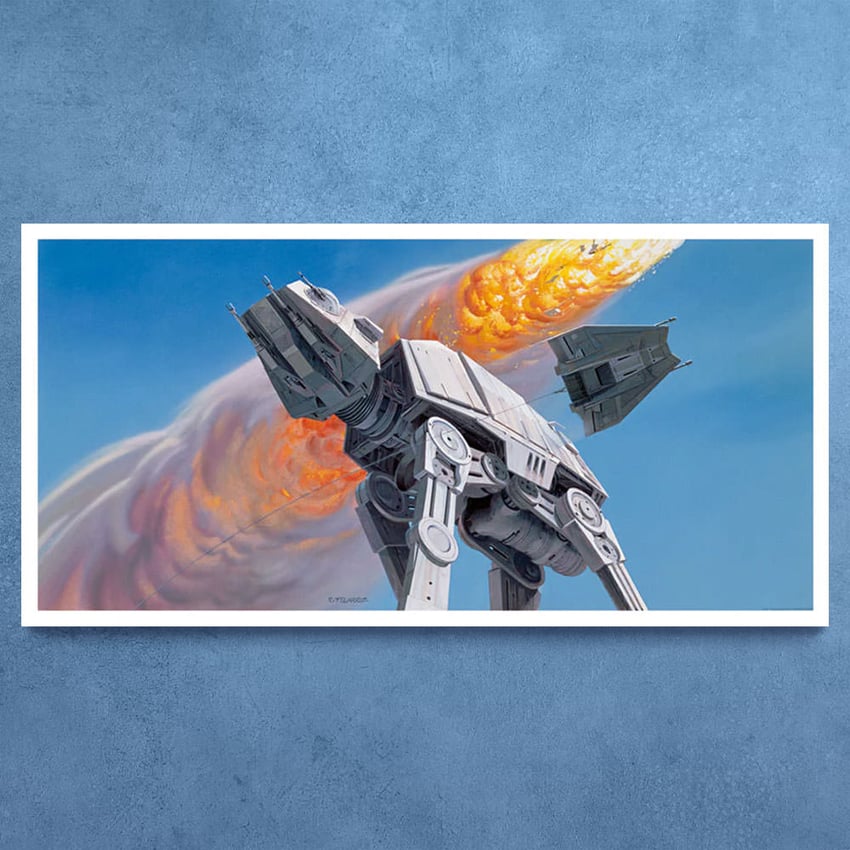 Imperial Walker and Snowspeeder