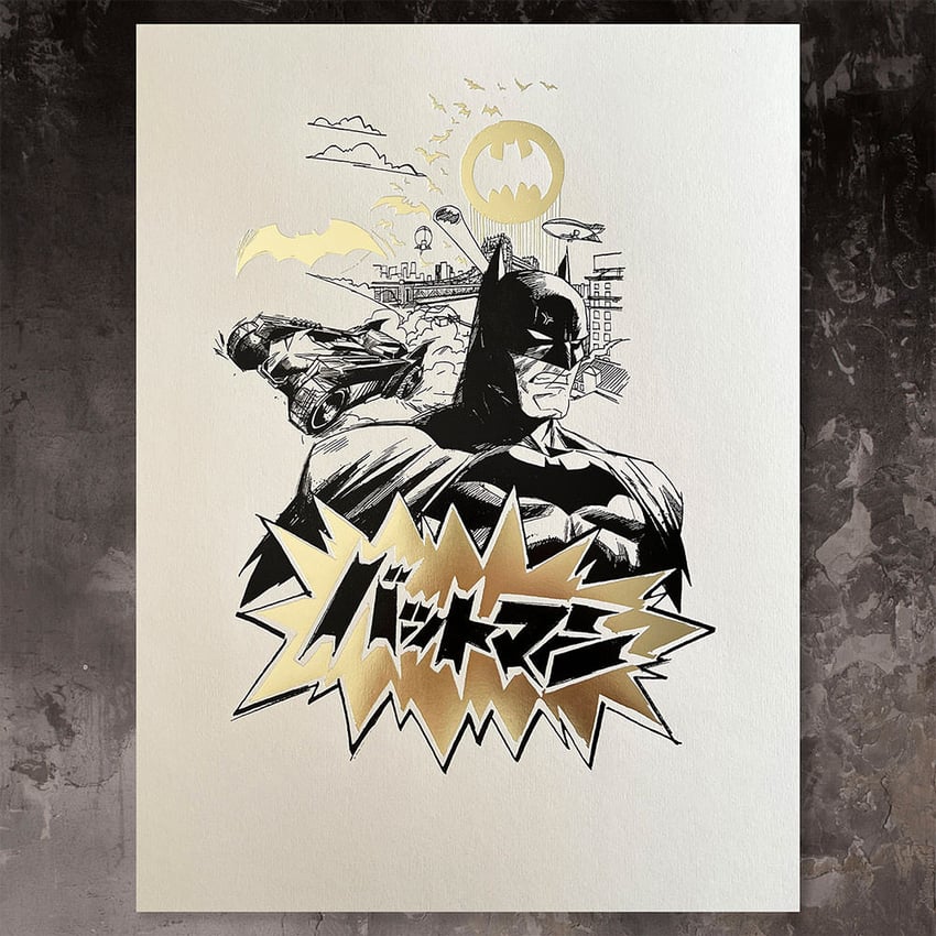 Batman? Core (Black & Gold) Foil Letterpress Poster